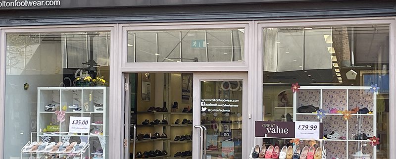 Shop front of Colton footwear