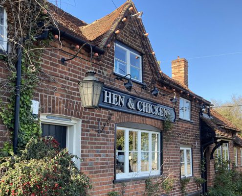 Exterior of Hen and Chickens pub