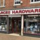 Shop front Pearces Hardware on the High Street