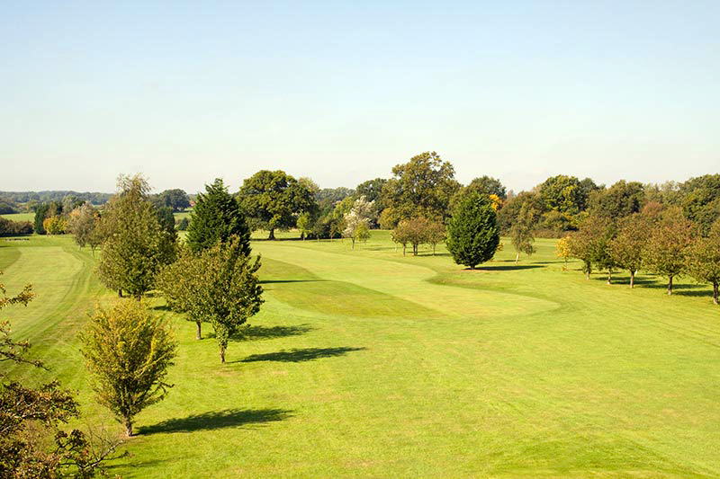 View of second fairway, golf club