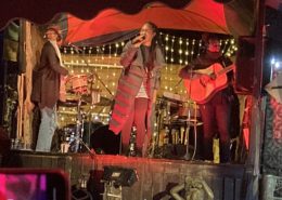 Sabrina Francis, top artist from Grenada, on stage with her band at The Drawingroom music venue