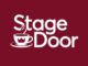 Stage Door logo with coffee cup with crown on it