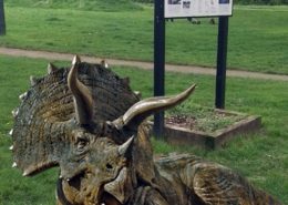 Virtual reality dinosaur in Lowndes Park