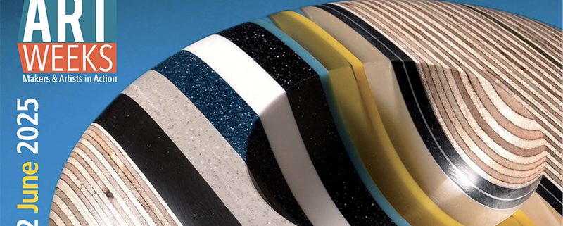 close up of striped bowl