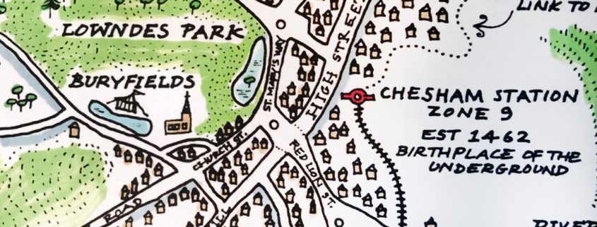 Portion of one of Mark Cowie's maps - incliding Lowndes park and station