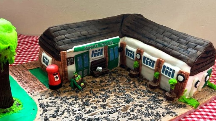 village shop made out of cake
