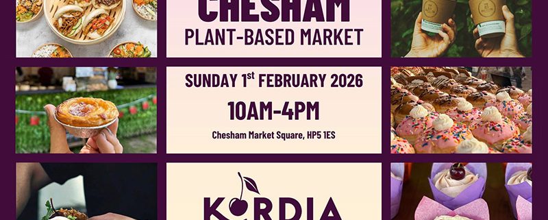 poster featuring text about event and five images of food one of coffee takeaway cups