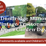 photo of tractors and information about the event