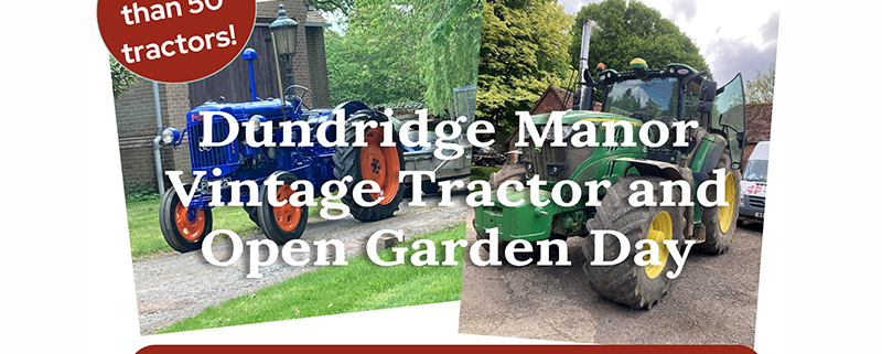 photo of tractors and information about the event