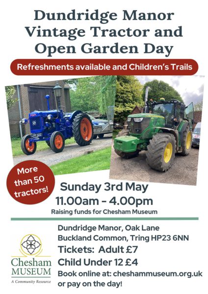 photo of tractors and information about the event