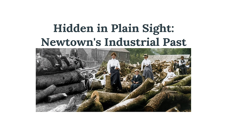 poster showing image of edwardian image in logging yard